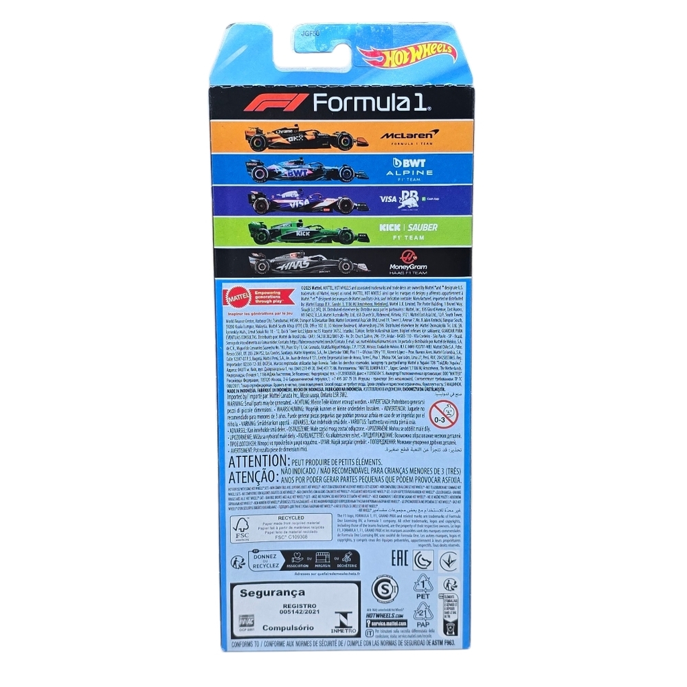 (2025) Hot Wheels -1:64 Scale Formula 1 Collectible Race Car (5-Pack), NEW - Picture 8 of 9